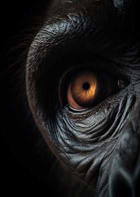 Gorilla closeup eye