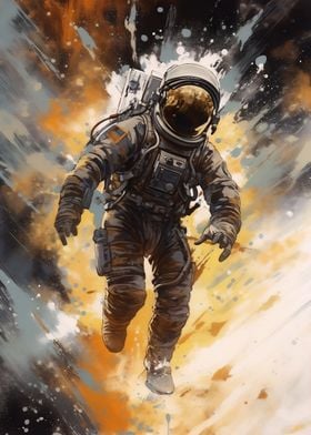 Astronaut flying