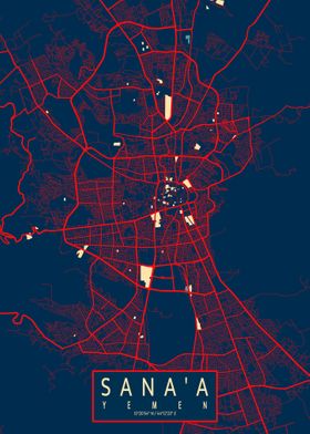 Sanaa City Map Yemen Hope