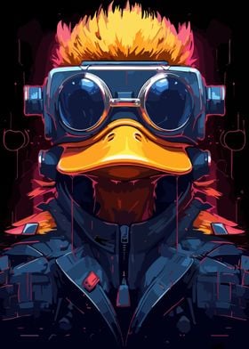 Cyberpunk Duck Animal