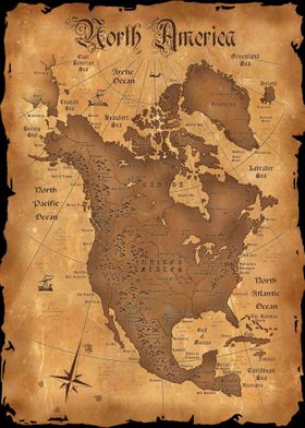 America Old Map