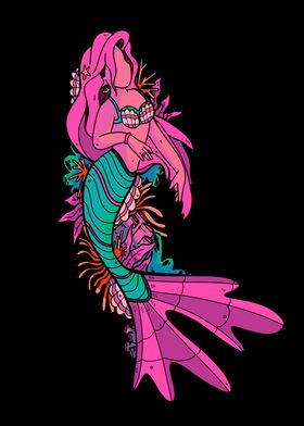 Mermaid of pink