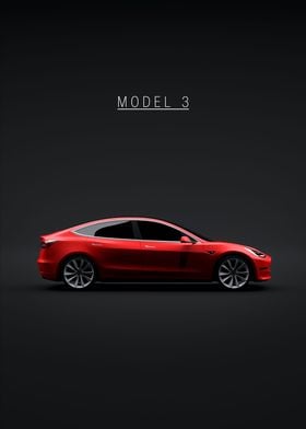 Tesla Model 3 2018 Red