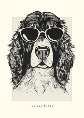 Golden Setter Illustration