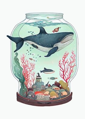 Undersea Bottle Aquarium