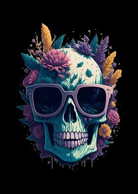 Skull Flower Tattoo