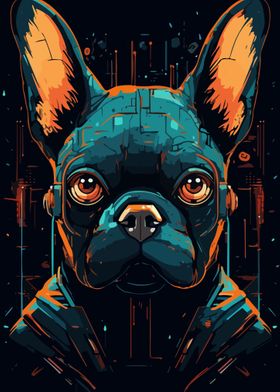 Cyberpunk French Bulldog