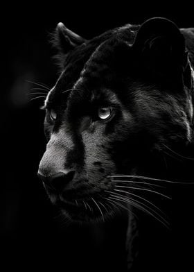 Black panther side face