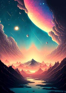 Psychedelic landscape