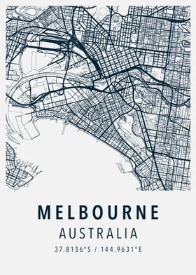 melbourne simple map