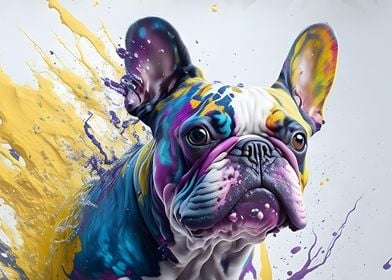 Colorful French Bulldog