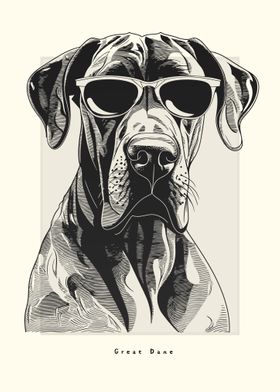 Great Dane Illustration