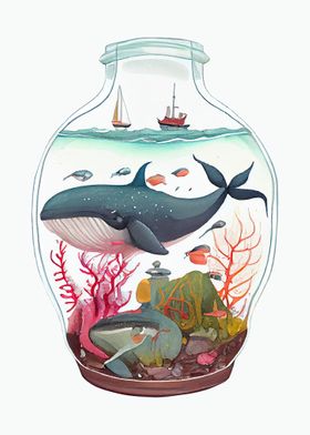 Mini Sea Bottle Aquarium