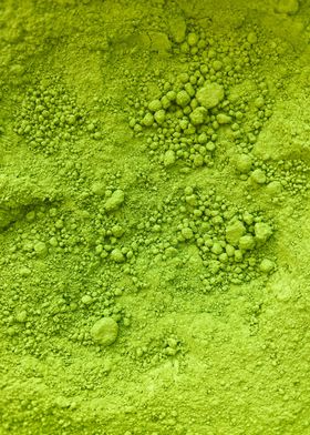 magnified matcha powder