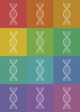 DNA Science Icons Pop Art