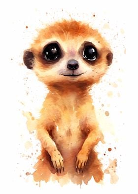 Meerkat Watercolor