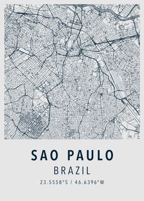 sao paulo simple map