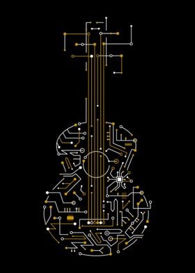 Electrical network guitar 