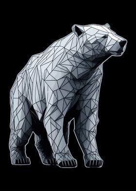 Polar bear Polygon Line