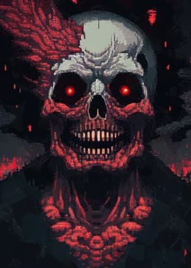 Skeleton pixel art