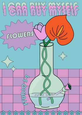 Flower vase artwork