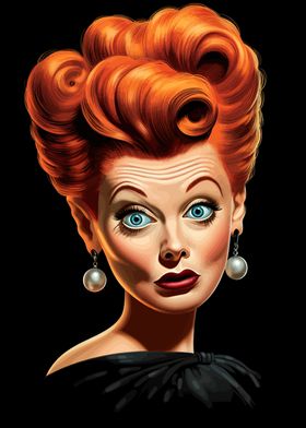 Lucille Ball caricature