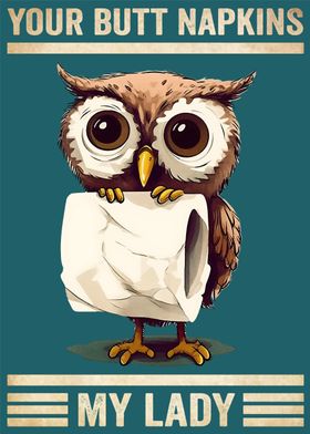 Owl Your Butt Napkins Lady