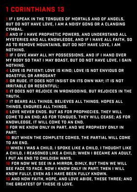 1 Corinthians 13 Black