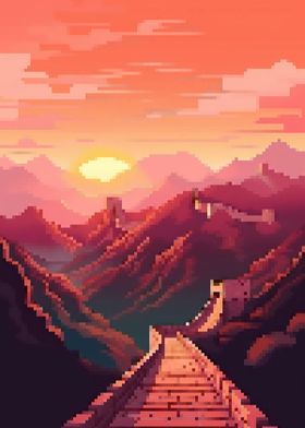 Great wall pixel art