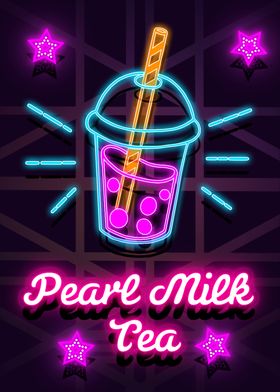 Pearl Milk Tea Neon