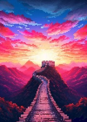 China wall pixel art