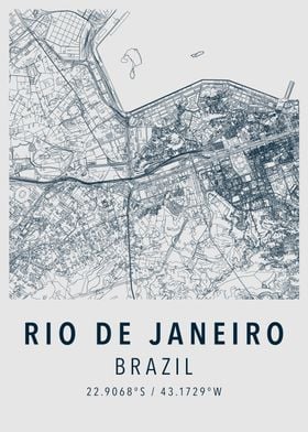 rio de janeiro simple map