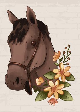 Floral Horse