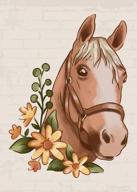 Floral Horse