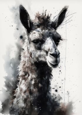 Llama Beauty Watercolor