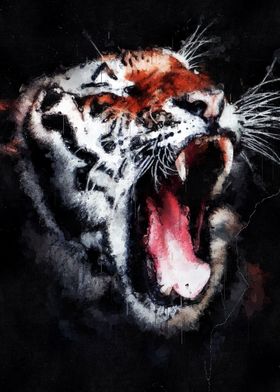 Tiger Roar Painting