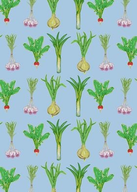 Vegetable Pattern Garlic