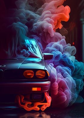 BMW E30 With Smoke