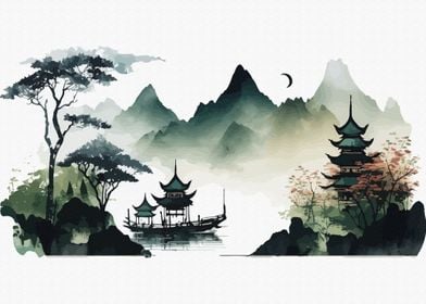 Landscape in chinese style