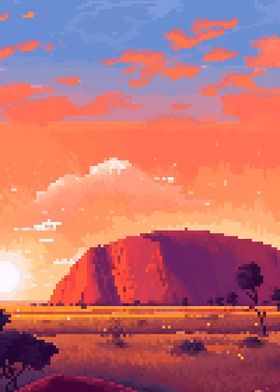 Ayers rock pixel art