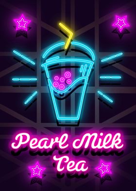 Pearl Milk Tea Neon