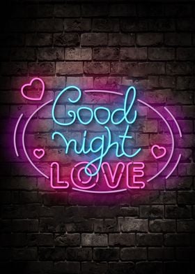 Good Night Love Neon