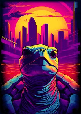 Turtle Sunshine Retro