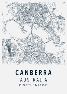 canberra simple map