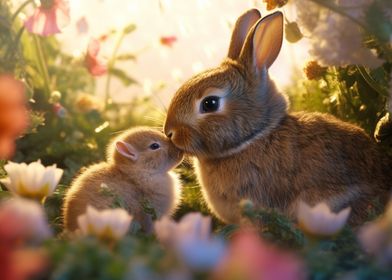 Rabbit Mother Love