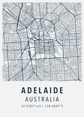 adelaide simple map