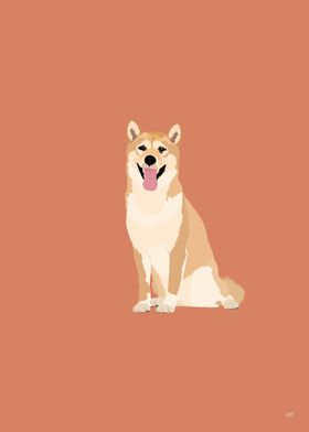 Shiba Inu Dog Illustration