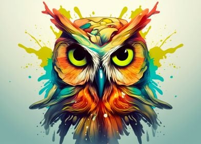 Cartoon style of owl