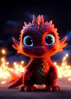 Baby dragon neon