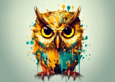 Cartoon style of owl